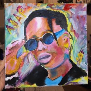 Hand painted A$AP Rocky painting